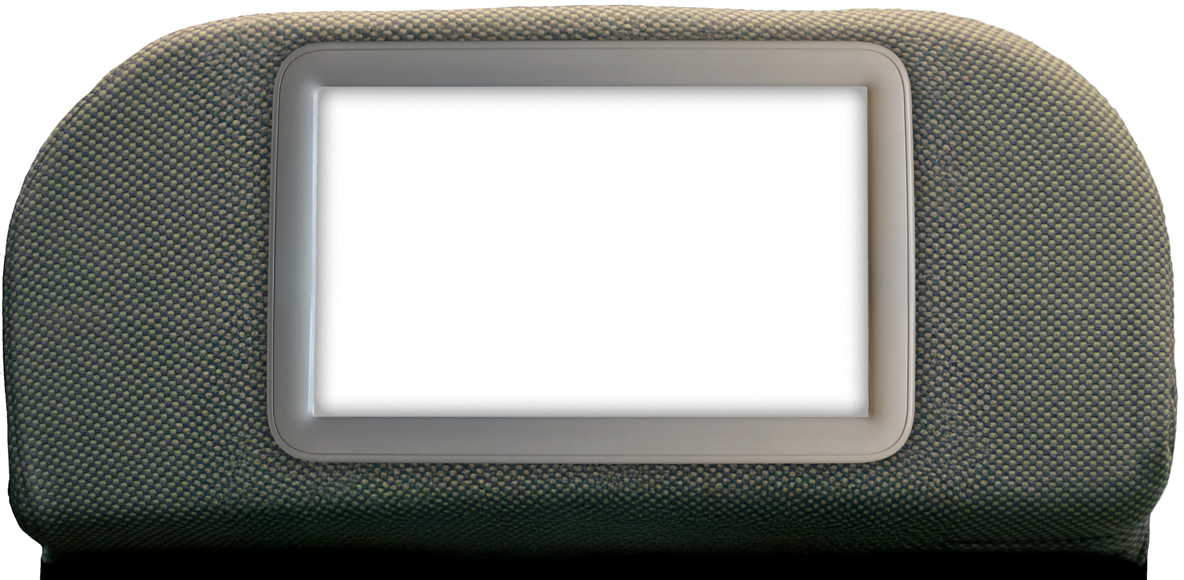 Airplane seat back with screen